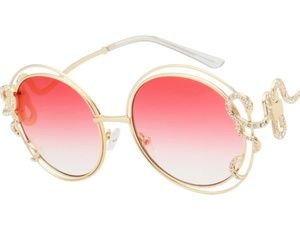 Round Gold & Swarovski Crystal